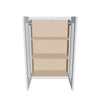 J&K White Shaker S8 Wall Glass Cabinet - 24" W x 36" H (No Glass Insert)