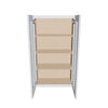 J&K White Shaker S8 Wall Glass Cabinet - 24" W x 42" H (No Glass Insert)