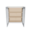 J&K White Shaker S8 Wall Glass Cabinet - 27" W x 30" H (No Glass Insert)