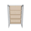J&K White Shaker S8 Wall Glass Cabinet - 27" W x 42" H (No Glass Insert)