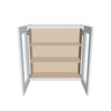 J&K White Shaker S8 Wall Glass Cabinet - 30" W x 30" H (No Glass Insert)