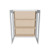 J&K White Shaker S8 Wall Glass Cabinet - 30" W x 36" H (No Glass Insert)