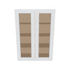 J&K White Shaker S8 Wall Glass Cabinet - 30" W x 42" H (No Glass Insert)