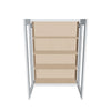 J&K White Shaker S8 Wall Glass Cabinet - 30" W x 42" H (No Glass Insert)