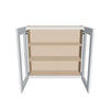 J&K White Shaker S8 Wall Glass Cabinet - 33" W x 30" H (No Glass Insert)