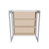 J&K White Shaker S8 Wall Glass Cabinet - 33" W x 36" H (No Glass Insert)