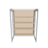 J&K White Shaker S8 Wall Glass Cabinet - 33" W x 42" H (No Glass Insert)