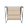 J&K White Shaker S8 Wall Glass Cabinet - 36" W x 36" H (No Glass Insert)