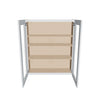 J&K White Shaker S8 Wall Glass Cabinet - 36" W x 42" H (No Glass Insert)