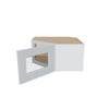 J&K White Shaker S8 Wall Diagonal Glass Insert- 24" W x 12" H (No Glass Insert)