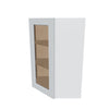 J&K White Shaker S8 Wall Diagonal Glass Insert- 24" W x 36" H (No Glass Insert)