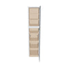 J&K White Shaker S8 Pantry w/Roll-Out Trays 18" W x 84" H x 27" D