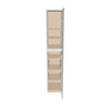 J&K White Shaker S8 Pantry w/Roll-Out Trays 18" W x 96" H x 27" D