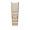 J&K White Shaker S8 Pantry w/Roll-Out Trays 24" W x 90" H x 27" D