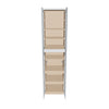 J&K White Shaker S8 Pantry w/Roll-Out Trays 24" W x 96" H x 27" D