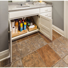 15" Wood High Back Rollout for Vanity Depth