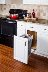 Polished Chrome Single Can Wire Bottom-Mount Trashcan Pullout