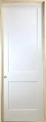 32 in x 96 in White 2-Panel Shaker Solid Core Primed MDF Prehung Interior Door
