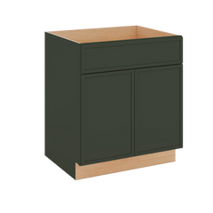 Modernform Cabinet Slim Sage Green 30" W X 34 1/2" H X 24" D Double Door Sink Base Cabinet