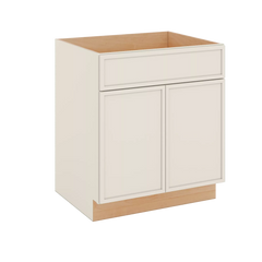 Modernform Cabinet Slim Dove White 30" W X 34 1/2" H X 24" D Double Door Sink Base Cabinet