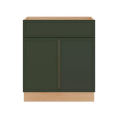 Modernform Cabinet Slim Sage Green 30" W X 34 1/2" H X 24" D Double Door Sink Base Cabinet