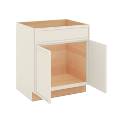 Modernform Cabinet Slim Dove White 30" W X 34 1/2" H X 24" D Double Door Sink Base Cabinet