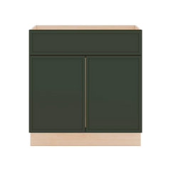 Modernform Cabinet Slim Sage Green 33" W X 34 1/2" H X 24" D Double Door Sink Base Cabinet