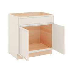 Modernform Cabinet Slim Dove White 33" W X 34 1/2" H X 24" D Double Door Sink Base Cabinet