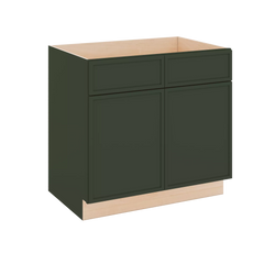 Modernform Cabinet Slim Sage Green 36" W X 34 1/2" H X 24" D Double Door Sink Base Cabinet
