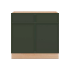 Modernform Cabinet Slim Sage Green 36" W X 34 1/2" H X 24" D Double Door Sink Base Cabinet