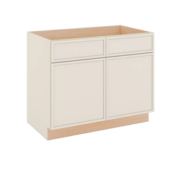 Modernform Cabinet Slim Dove White 42" W X 34 1/2" H X 24" D Double Door Sink Base Cabinet