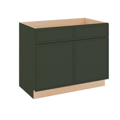 Modernform Cabinet Slim Sage Green 42" W X 34 1/2" H X 24" D Double Door Sink Base Cabinet