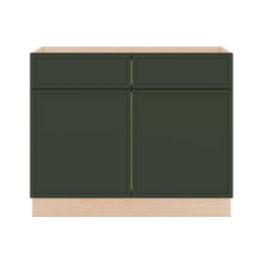 Modernform Cabinet Slim Sage Green 42" W X 34 1/2" H X 24" D Double Door Sink Base Cabinet