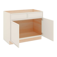 Modernform Cabinet Slim Dove White 42" W X 34 1/2" H X 24" D Double Door Sink Base Cabinet