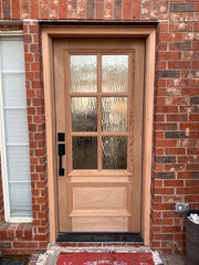 3/0x6/8 Mahogany Prehung Front Door With 6 Lites