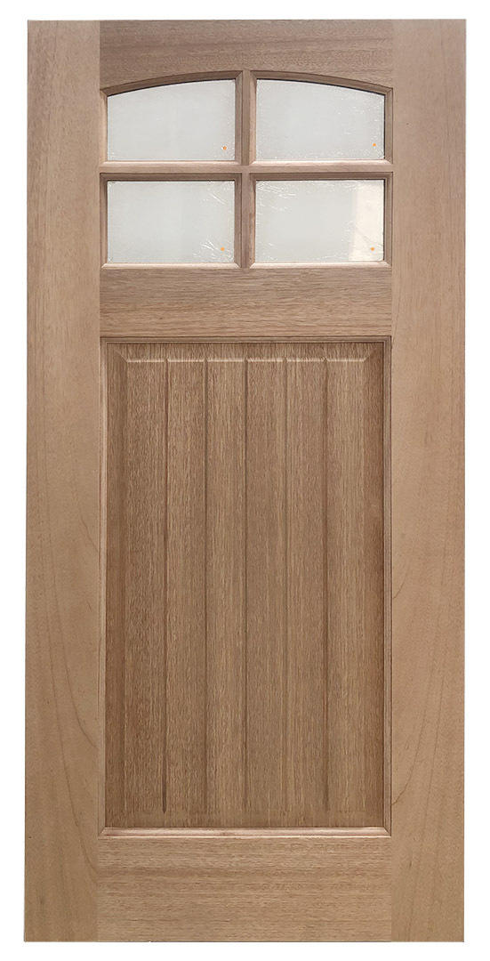 SBM 36x80 in Craftsman Exterior Mahogany Door Slab or 4 Lite