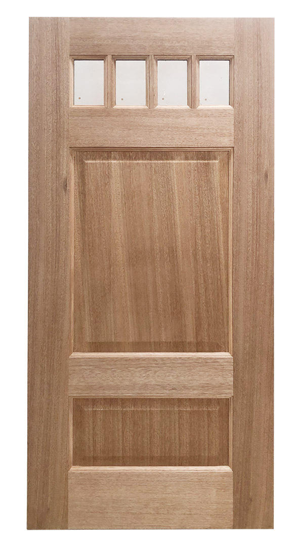 SBM 36x80 in Exterior Mahogany Door Slab or 4 Lite