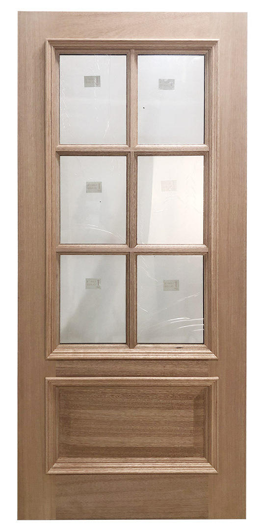 SBM 36x80 in Exterior Mahogany Door Slab or 6 Lite with Moulding