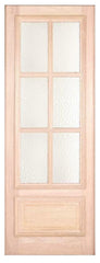 SBM 36x96 in Exterior Mahogany Door Slab or 6 Lite