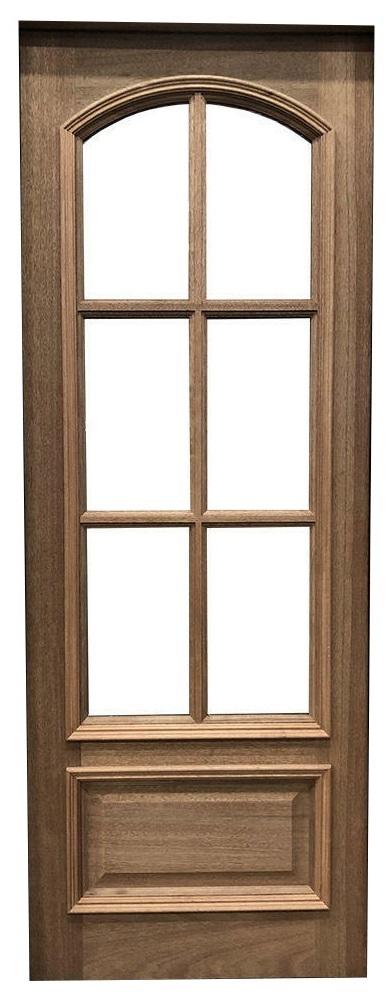 SBM 36x96 in Exterior Mahogany Door Slab or Arched 6 Lite