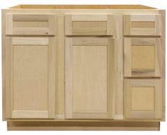 SBM 42 in Sink and Drawer Bathroom Vanity Base Cabinet in Unfinished Poplar or Shaker Style