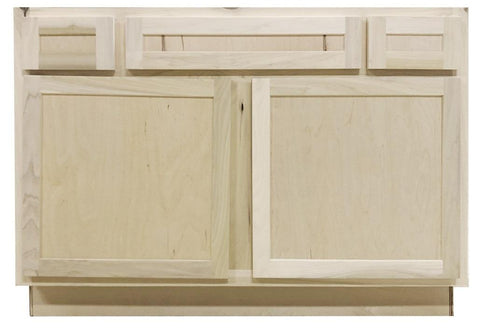 SBM 48 in Sink Base Bathroom Vanity Cabinet in Unfinished Poplar or Shaker Style