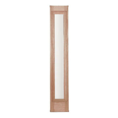 5/9x6/8 Mahogany Prehung Front Door | One Line Glass with Two Sidelites
