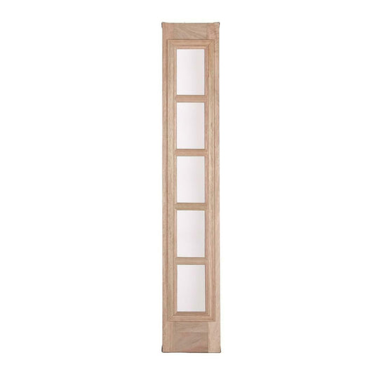 5/9x6/8 Mahogany Prehung Front Door | One Line Glass with Two Sidelites