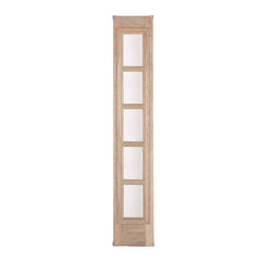 5/9x6/8 Mahogany Prehung Front Door | One Line Glass with Two Sidelites