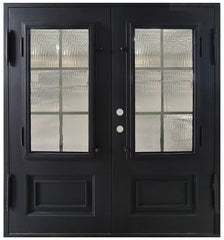 SBM 6/0x6/8 6 Lite Wrought Iron Prehung Front Door