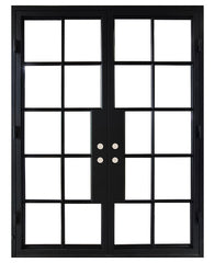 SBM 6/0x8/0 10 Lite French Exterior Wrought Iron Prehung Door 