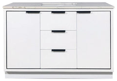 SBM Amelie 48 in SIngle Sink Bathroom Vanity in White with Calacatta Quartz Countertop