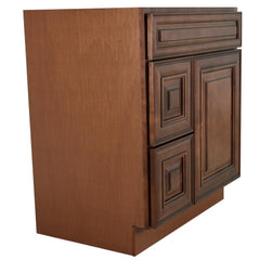 SBM Glazed Chocolate Contempo Wood Vanity Sink and 2 Drawer Base or 30