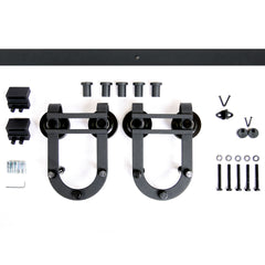 SBM Horseshoe U-Shaped Barn Door Hardware Set